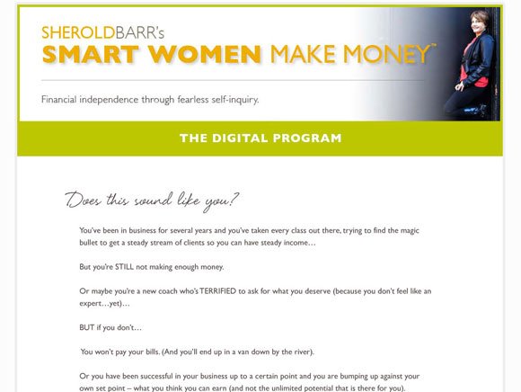 Sherold Barr - Smart Women Make Money Sales Page