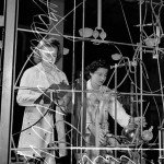 Two female laboratory workers test synthetic rubber in the Polymer Rubber Corporation plant. / À la Société Polymer Limitée, deux employées font des essais sur du caoutchouc synthétique
